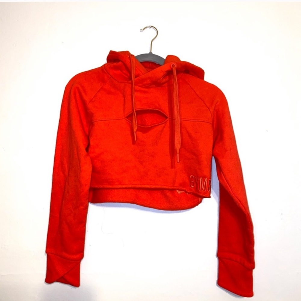 Red Gymshark Cropped Hoodie